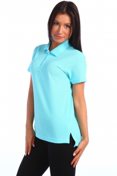 ХИТ продаж: женская футболка поло голубая Натали